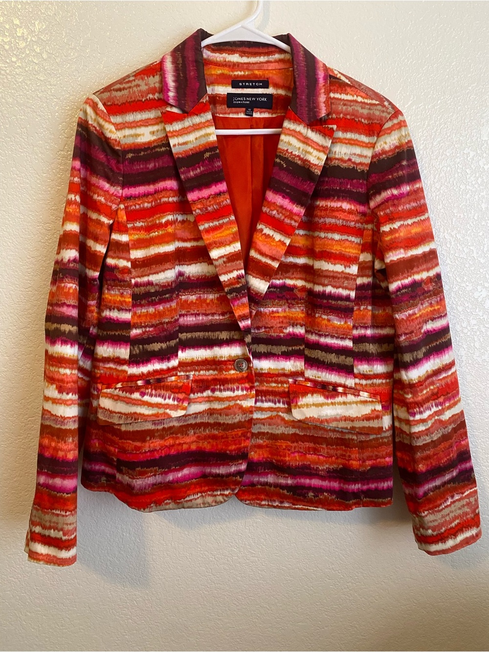 ***PRICE DROP*** Jones New York Signature Striped Multi-Color Blazer 10
